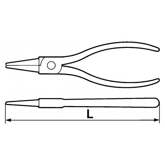 SAM OUTILLAGE Pinces pour circlips extérieur becs coudés 90 chromées