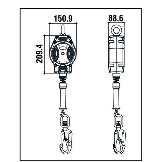 Kratos Safety Helixon S C Ble Antichute Rappel Automatique M