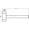MASSETTE CORPS EN ACIER LOURD MANCHE EN FRENE - GAMME MARTEAUX ET OUTILS FORGES - OUTIL PROFESSIONNEL - MOB