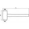 MAILLET BOIS NATUREL D100 MANCHE FRENE - GAMME MARTEAUX ET OUTILS FORGES - OUTIL PROFESSIONNEL - MOB