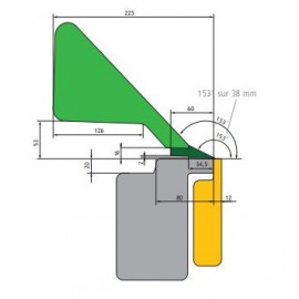 JOUANEL - Plieuse manuelle de chantier et atelier 1 m zinc, cuivre, alu :  1,5 mm, acier : 1,2 mm, butée angulaire - PCX1020