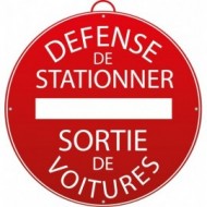 Autocollants Défense de stationner sortie de véhicules - Lot de 5