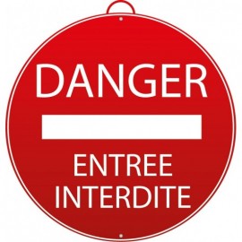 PANNEAU DANGER - ENTRÉE INTERDITE SUR CARTE - GAMME OUTILS ET EQUIPEMENT DE CHANTIER - MONDELIN