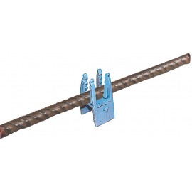 Cale à béton plastique grise forme conique hauteur 25mm clipsée sur treillis soudé.