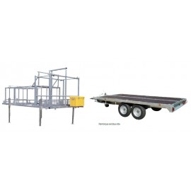 Remorque ROLLER 160L conteneur 160 m² R200 lisses pour remorque 3 t