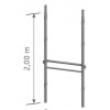 CADRE "H" - 2M - POUR ECHAFAUDAGE F3000 - ACIER - DUARIB