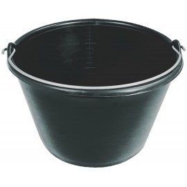 SEAU PLASTIQUE NOIR 16 LITRES ANSE 5