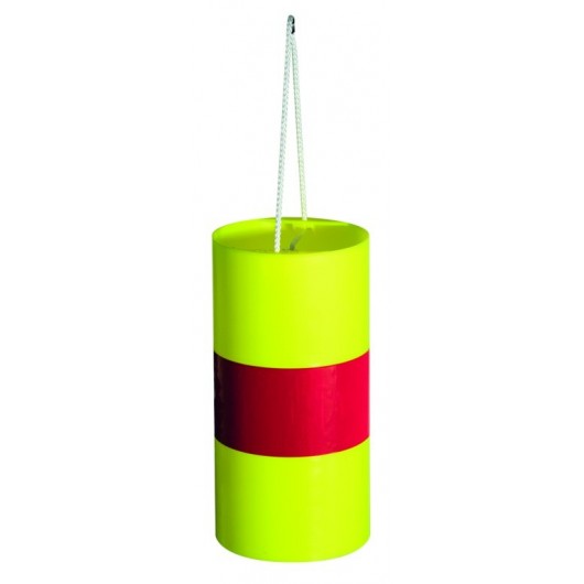 FARDIER CYLINDRIQUE TALIAFLUO JAUNE BANDE RETRO ROUGE - GAMME FARDIERS - TALIAPLAST