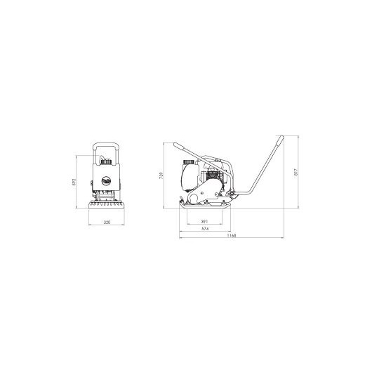 ALTRAD PCLX 320 : Plaque Vibrante Marche Avant Compacte & Polyvalente