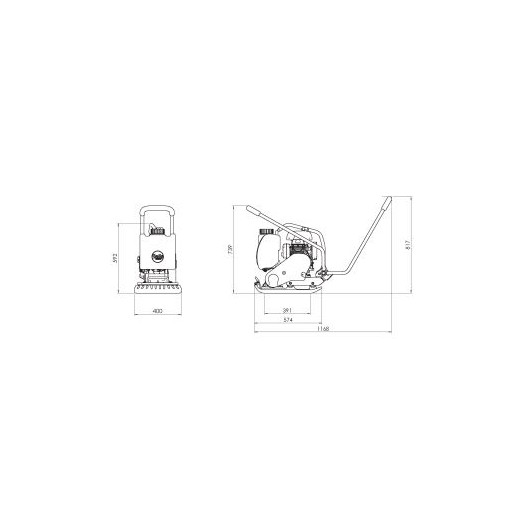 Altrad PCLX400 : Plaque Vibrante Thermique Marche Avant Polyvalente