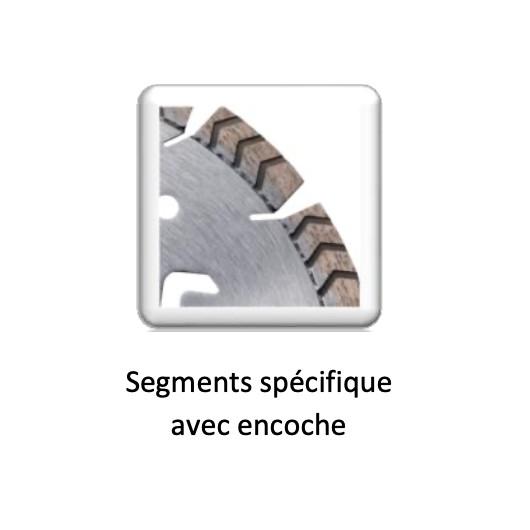 DISQUE DIAMANT RX1, COUPE A SEC POUR MEULEUSE OU RAINUREUSE - Ø 230 MM / ALESAGE 22.23 MM - BETON, GRANIT - GOLZ