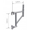CONSOLE DE DEPORT ACIER POUR POUTRE - 0.40M - POUR ECHAFAUDAGE MULTI 4X - DUARIB
