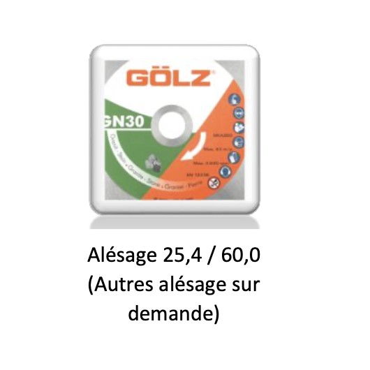 DISQUE DIAMANT GN30, COUPE A EAU - POUR SCIE A EAU SUR TABLE - Ø 400 MM / ALESAGE 25.40 MM - GOLZ DISQUE DIAMANT GN30, COUPE A EAU - POUR SCIE A EAU SUR TABLE - Ø 400 MM / ALESAGE 25.40 MM - GOLZ