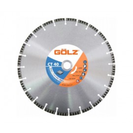 DISQUE DIAMANT CT40, COUPE A SEC ET A EAU - POUR SCIE DE SOL OU DECOUPEUSE - Ø 350 MM / ALESAGE 25.40 MM - GOLZ