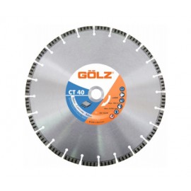 DISQUE DIAMANT CT40, COUPE A SEC ET A EAU - POUR SCIE DE SOL OU DECOUPEUSE - Ø 400 MM / ALESAGE 25.40 MM - GOLZ