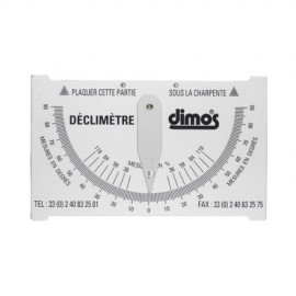 Déclimètre DIMOS en aluminium réf 155577 pour mesure d'angle et pente de toiture