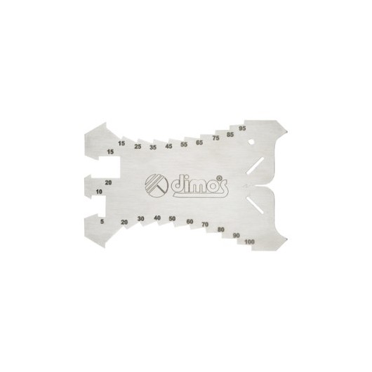 Tracette à zinc inox DIMOS 155581 graduée 5 à 100mm pour traçage et pliage du métal