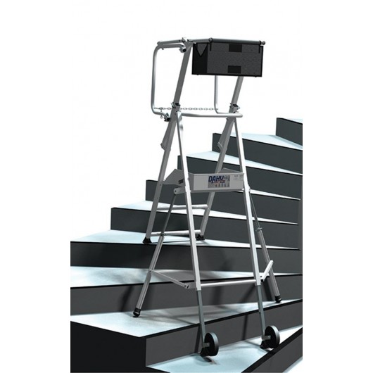 DUARIB - Plate-forme pour escaliers DAHU 4/6 - Hauteur de travail jusqu'à 2,85m - Réglable et Pliable DUARIB - Plate-forme pour escaliers DAHU 4/6 - Hauteur de travail jusqu'à 2,85m - Réglable et Pliable