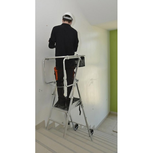DUARIB - Plate-forme pour escaliers DAHU 4/6 - Hauteur de travail jusqu'à 2,85m - Réglable et Pliable DUARIB - Plate-forme pour escaliers DAHU 4/6 - Hauteur de travail jusqu'à 2,85m - Réglable et Pliable