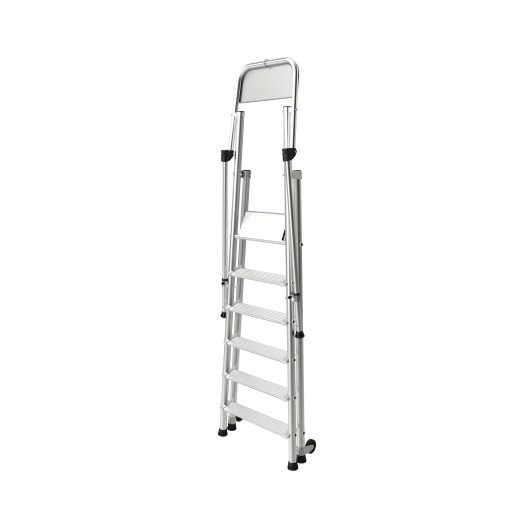 MARCHEPIED HAUTE SECURITE MAGNUM 3 - 7 MARCHES - HAUTEUR D'ACCES MAXIMUM: 3.66M - ALUMINIUM - TUBESCA COMABI - REF: 02376507