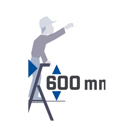 SECURITE ANTIBASCULEMENT - MARCHEPIED MAXIBAT - 5 MARCHES - HAUTEUR D'ACCES MAXIMUM : 3.12M - ALUMINIUM - TUBESCA COMABI