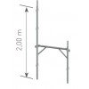 DEMI-CADRE "H" - 2M - POUR ECHAFADAUGE F3000 ALU - ALUMINIUM - DUARIB