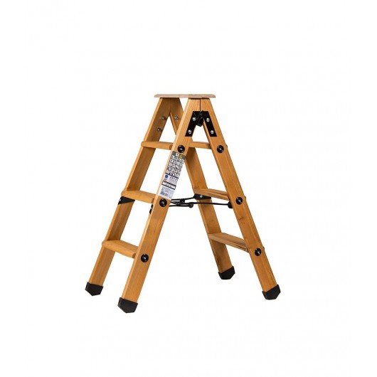 ESCABEAU DOUBLE ACCES A DEUX PLANS DE MONTEE - 2X3 MARCHES + TABLETTE - HAUTEUR DE TRAVAIL MAXIMUM : 2.25M - BOIS - CENTAURE ESCABEAU DOUBLE ACCES A DEUX PLANS DE MONTEE - 2X3 MARCHES + TABLETTE - HAUTEUR DE TRAVAIL MAXIMUM : 2.25M - BOIS - CENTAURE