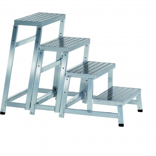 MARCHEPIED MODULO STEP - 4 MARCHES - HAUTEUR DE TRAVAIL MAXIMUM : 2.80M - ALUMINIUM - CENTAURE