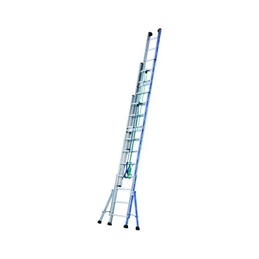 ECHELLE UNIVERSELLE - PLATINIUM 300 COULISSE À CORDE 3 PLANS - 3X16 MARCHES - HAUTEUR D'ACCES MAXIMUM 12.29 M - TUBESCA COMABI