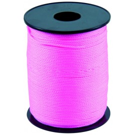 Cordeau polypropylène tressé fluo rose 200 m Taliaplast 400511 sur flasque vue d'ensemble
