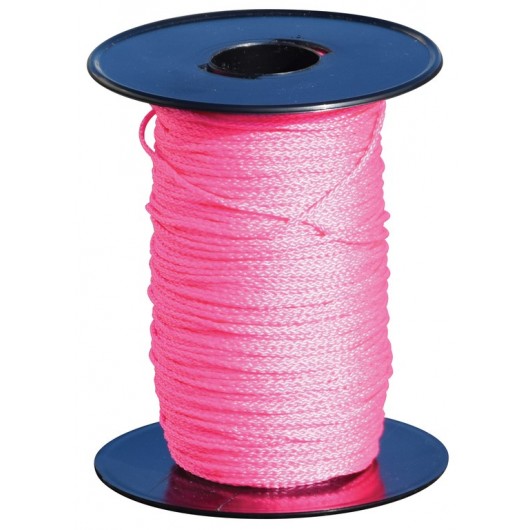 CORDEAU POLYPRO TRESSE ROSE FLUO 100M FIL 1