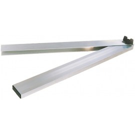 Fausse équerre aluminium 50 cm Taliaplast 441205 vue d'ensemble avec embouts plastique