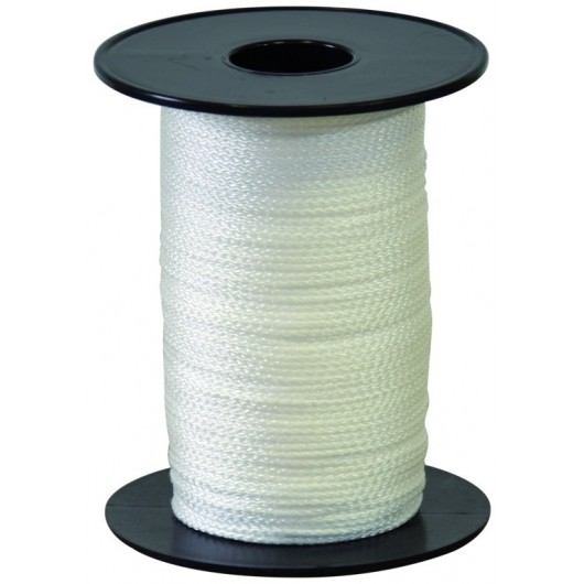 CORDEAU POLYPRO TRESSE BLANC 100M FIL 1