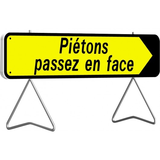 KD 1000X300 T1 PIETONS PASSEZ EN FACE FLECHE AMOVIBLE - TALIAPLAST