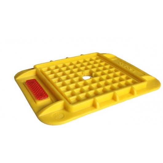 Lot de 20 cales de pieds échafaudages fixes en plastique jaune - TUBESCA COMABI - Réf: 04001012