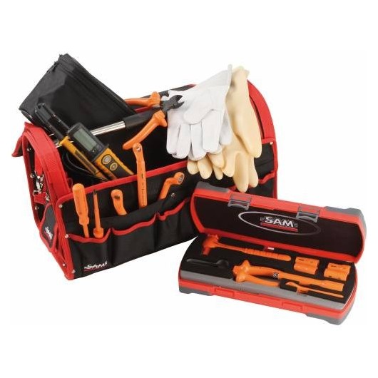 Caisse Textile 30 Litres Avec 11 Outils Isoles 1000 Volts - Sam Outillage