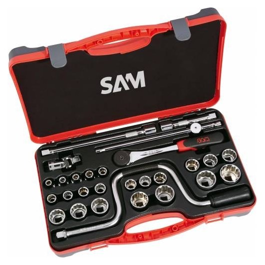Coffret 28 Outils 1/2'' - Sam Outillage Coffret 28 Outils 1/2'' - Sam Outillage