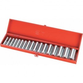 Coffret 17 Douilles Longues 1/2'' 12 Pans - Sam Outillage