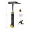 MARTEAU DE CHARPENTIER, PORTE-CLOU MAGNÉTIQUE, FORGÉ, MANCHE ERGONOMIQUE, 990 G - GAMME MARTELLERIE - JOUANEL - Réf: MARES