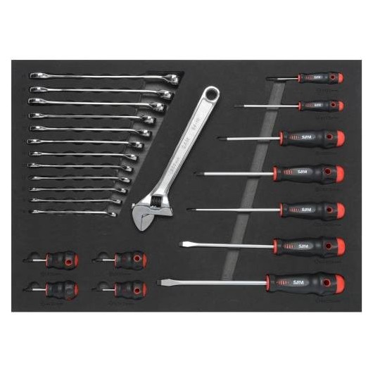 Servante Servi-640 - 135 Outils Maint. Indust. Mod. Mousse - Sam Outillage Servante Servi-640 - 135 Outils Maint. Indust. Mod. Mousse - Sam Outillage