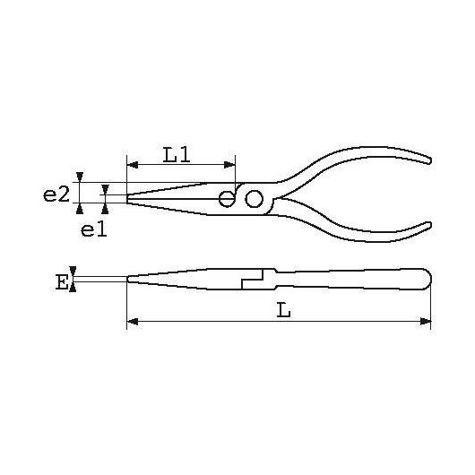 Pince Bec Plat Bi-Matiere Avec Ressort 160 Mm - Sam Outillage Pince Bec Plat Bi-Matiere Avec Ressort 160 Mm - Sam Outillage