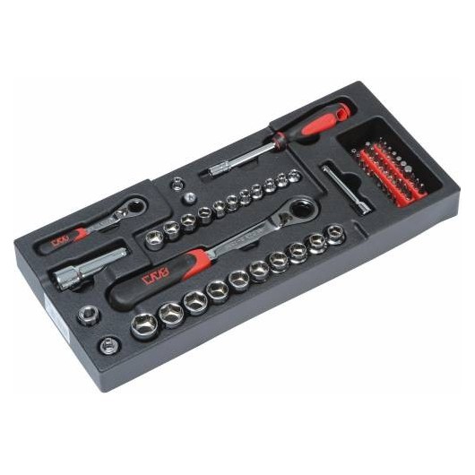 Module Abs 1/3 De 61 Outils Traversants 1/4'' Et 1/2'' - Sam Outillage