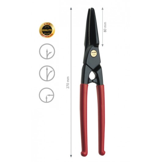 JOUANEL UNDS260 : Cisaille à Tôle Universelle Droite - Lames Étroites