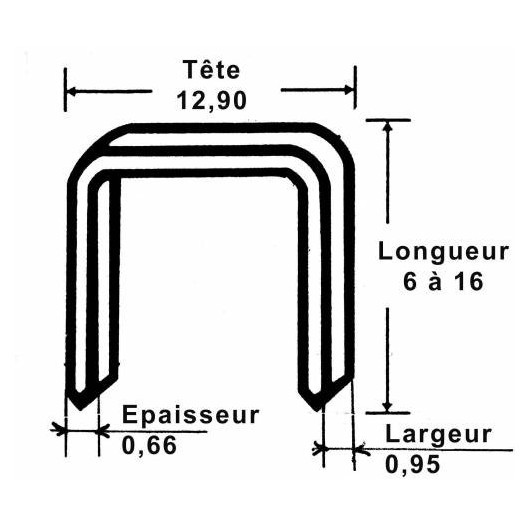 Boite De 5000 Agrafes De 10Mm - Sam Outillage