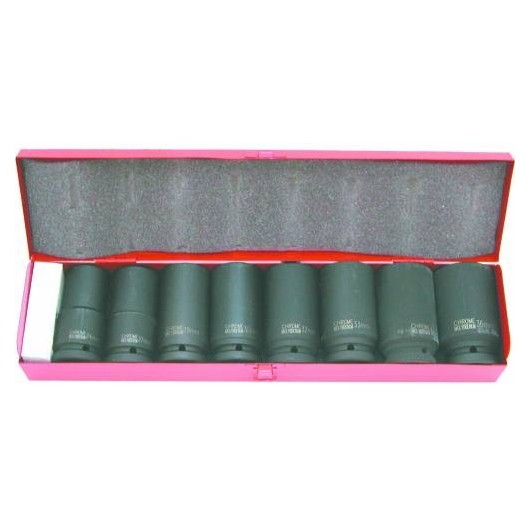 Coffret De 8 Douilles Chocs 3/4'' Longues De 24 A 36 Mm - Sam Outillage