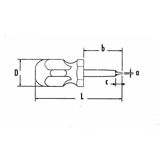 Tournevis Extra Court Fente Isole 6X40 - Sam Outillage Tournevis Extra Court Fente Isole 6X40 - Sam Outillage