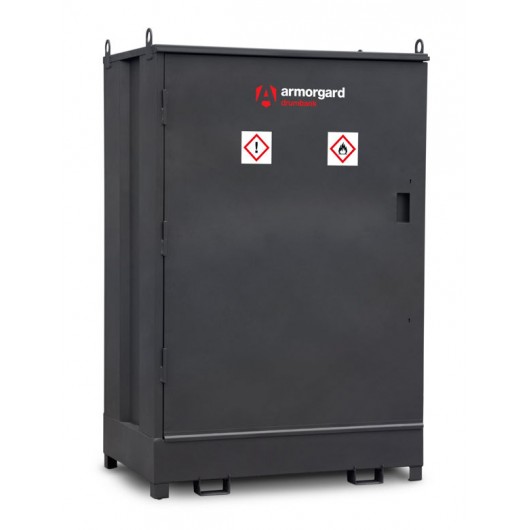 Armoire de stockage Drumbank 2 fûts plus étagères - DB2S - ARMORGARD