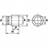 Douilles impact 3/8" courtes 6 pans en mm - SAM OUTILLAGE