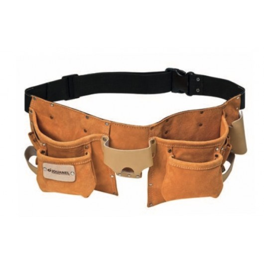 Tablier américain en cuir TABUS JOUANEL – 6 poches, 8 porte-outils, ceinture réglable Tablier américain en cuir TABUS JOUANEL – 6 poches, 8 porte-outils, ceinture réglable
