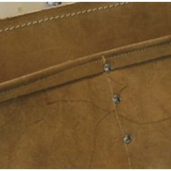 Tablier de charpentier cuir avec ceinture, 2 poches, 2 anneaux